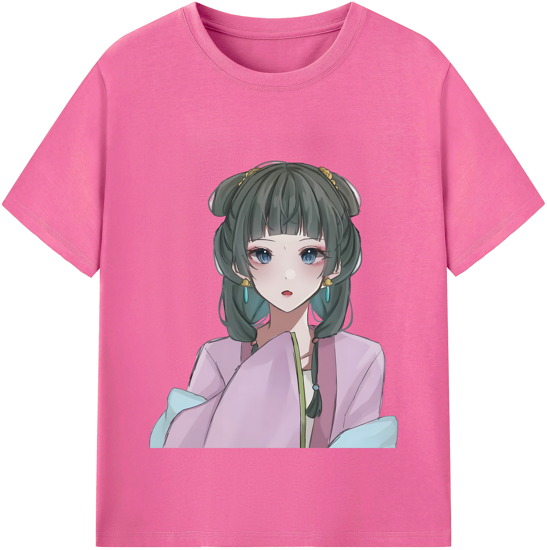 （画像用） 薬屋のひとりごと The Apothecary Diaries レディースカジュアルプリントTシャツ（綿100％）